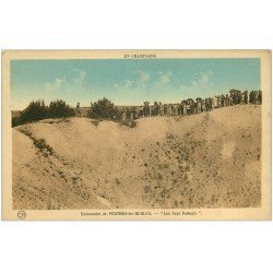carte postale ancienne 51 PERTHES-LES-HURLUS. Les Sept Fameux. Entonnoirs