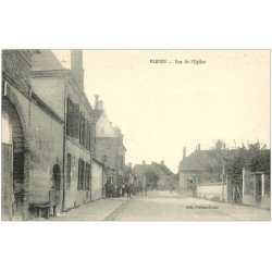carte postale ancienne 51 PLEURS. Rue de l'Eglise