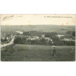 carte postale ancienne 51 PORT-A-BINSON. vue générale avec Fillette 1919