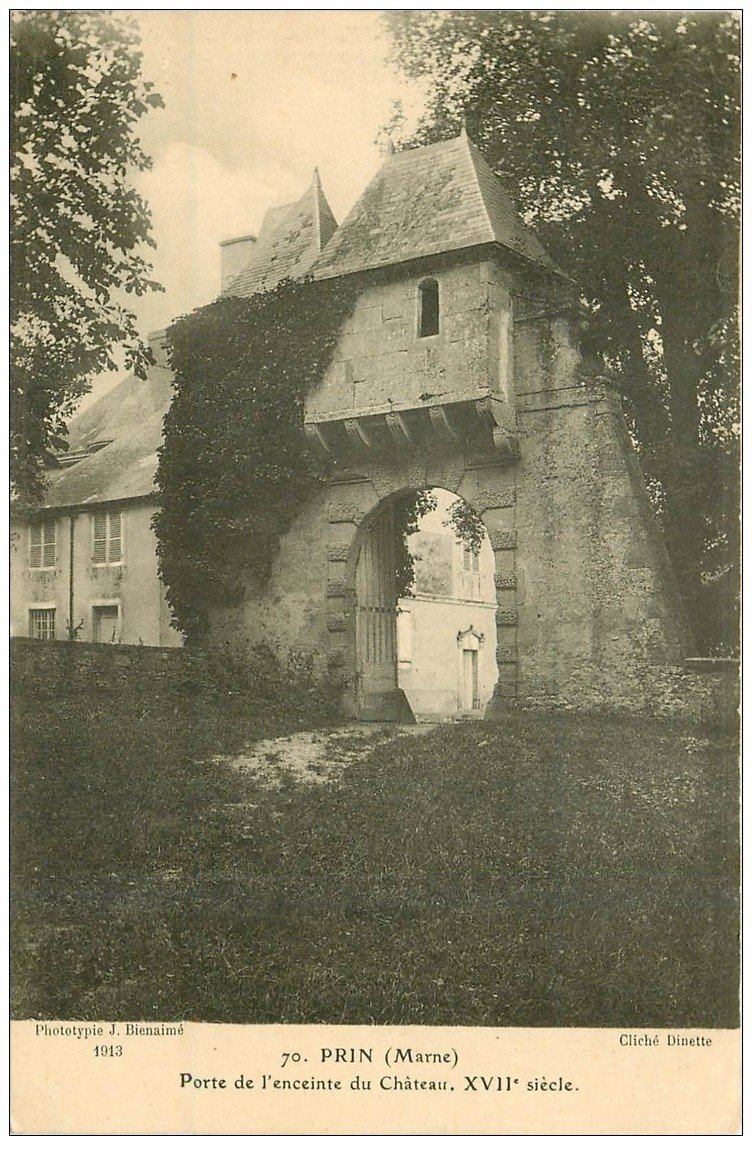 carte postale ancienne 51 PRIN. Porte Château