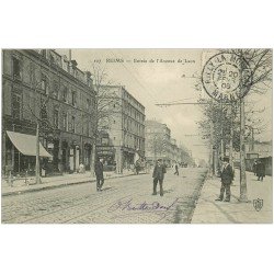 carte postale ancienne 51 REIMS. Avenue de Laon 1906