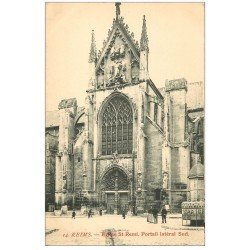 carte postale ancienne 51 REIMS. Basilique Saint-Remi Portail et vespasienne