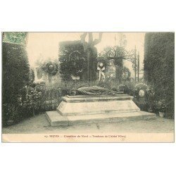 carte postale ancienne 51 REIMS. Cimetière Tombeau Abbé Miroy 1907