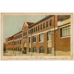 carte postale ancienne 51 REIMS. Collège Moderne Technique 1949 (capitulation)...