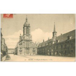 carte postale ancienne 51 REIMS. Eglise Saint-Maurice 1906