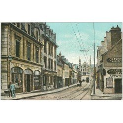 carte postale ancienne 51 REIMS. Epicerie Mercerie rue Fléchambault 1913