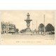 carte postale ancienne 51 REIMS. Fontaine Bartholdi Place République vers 1900