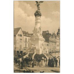 carte postale ancienne 51 REIMS. Fontaine Subé Avenue Drouet Erlon 1907 Comptoir de la Comète