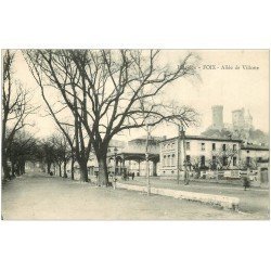 carte postale ancienne 09 FOIX. Allée de Villotte 1917