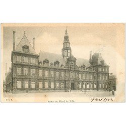 carte postale ancienne 51 REIMS. Hôtel de Ville. Timbre 1 Centime 1902
