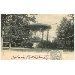 carte postale ancienne 51 REIMS. Kiosque Jardin Patte Oie 1904