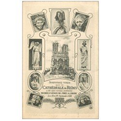 carte postale ancienne 51 REIMS. La Cathédrale 1914