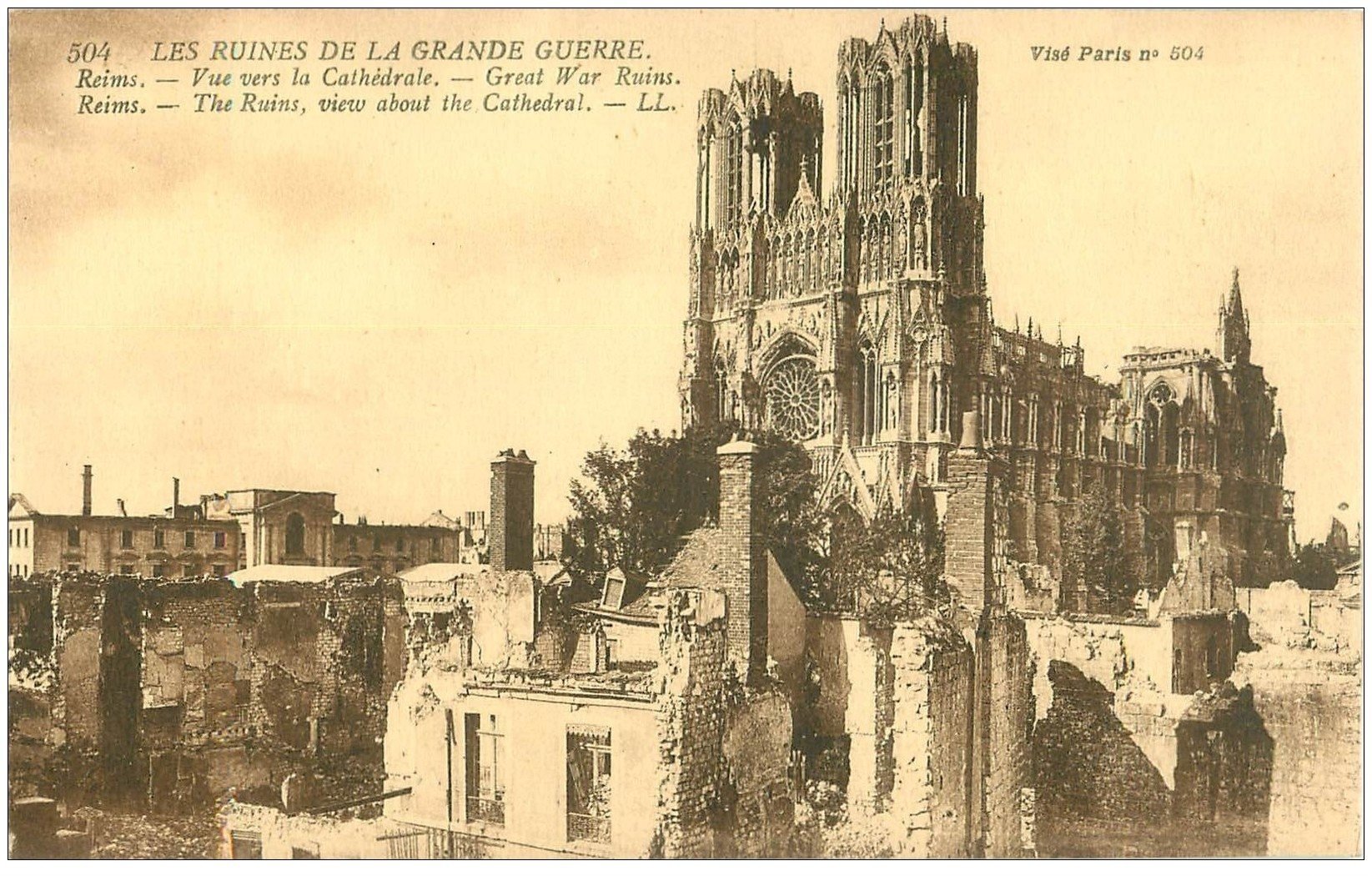 carte postale ancienne 51 REIMS. La Cathédrale 504
