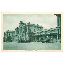 carte postale ancienne 51 REIMS. La Gare 627