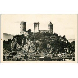 carte postale ancienne 09 FOIX. Château-Fort Barbacane. Carte Photo émaillographie