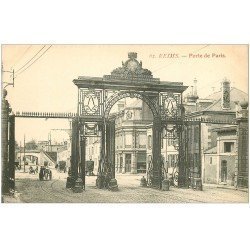 carte postale ancienne 51 REIMS. La Porte de Paris 62