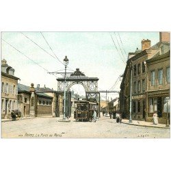 carte postale ancienne 51 REIMS. La Porte de Paris. Aqua-Photo