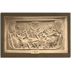 carte postale ancienne 51 REIMS. Le Champagne Bas-relief dans la craie