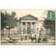 carte postale ancienne 51 REIMS. Le Palais de Justice 1913. Attelage et Voiture ancienne décapotable
