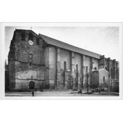 carte postale ancienne 09 FOIX. Eglise Saint-Volusien. Carte Photo émaillographie