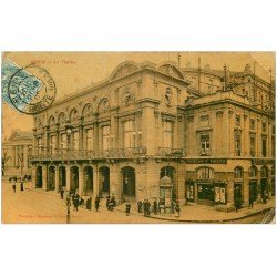 carte postale ancienne 51 REIMS. Le Théâtre 1908 Bocquillion Tailleur