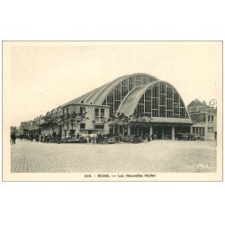 carte postale ancienne 51 REIMS. Les Nouvelles Halles