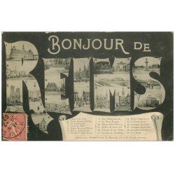 carte postale ancienne 51 REIMS. Liste Monuments 1907