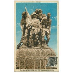 carte postale ancienne 51 REIMS. Monument Héros Armée Noire 1931