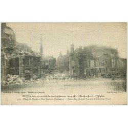 carte postale ancienne 51 REIMS. Pendant les bombardements Tampon Militaire 1919