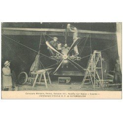 51 REIMS. Pilote Botiny sur Biplan Coanda Concours Militaire. Publicité Automobiline 1912