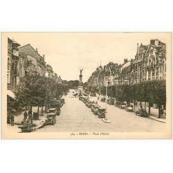 carte postale ancienne 51 REIMS. Place d'Erlon voitures et Taxis anciens