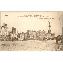 carte postale ancienne 51 REIMS. Place Erlon Fontaine Subé