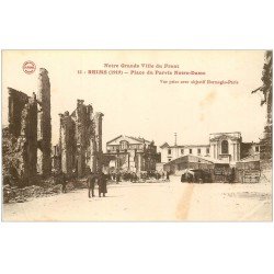 carte postale ancienne 51 REIMS. Place Parvis Notre-Dame