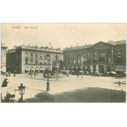 carte postale ancienne 51 REIMS. Place Royale vers 1900