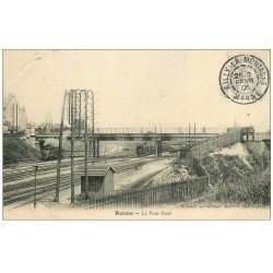 carte postale ancienne 51 REIMS. Pont Huet 1906