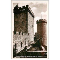 carte postale ancienne 09 FOIX. Tour Carrée et Ronde du Château. Photo émaillographie