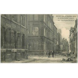 carte postale ancienne 51 REIMS. Rue Eugène Desteuque 1916