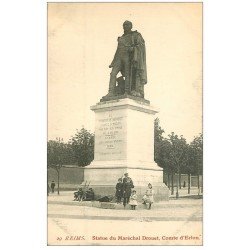 carte postale ancienne 51 REIMS. Statue Maréchal Drouet Comte d'Erlon
