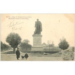 carte postale ancienne 51 REIMS. Statue Maréchal Drouet Comte d'Erlon 1905 Boulevard Gerbert