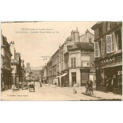 carte postale ancienne 51 REIMS. Tabac rue Gambetta