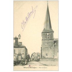 carte postale ancienne 51 RILLY-LA-MONTAGNE. L'Eglise rue de Reims 1904