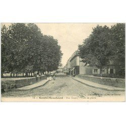 carte postale ancienne 51 SAINTE-MENEHOULD. Pont de Pierre Rue Chanzy 1915
