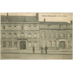 carte postale ancienne 51 SAINTE-MENEHOULD. Sous-Préfecture et Vins en gros Quesnel 1915