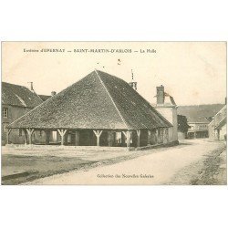 carte postale ancienne 51 SAINT-MARTIN-D'ABLOIS. La Halle