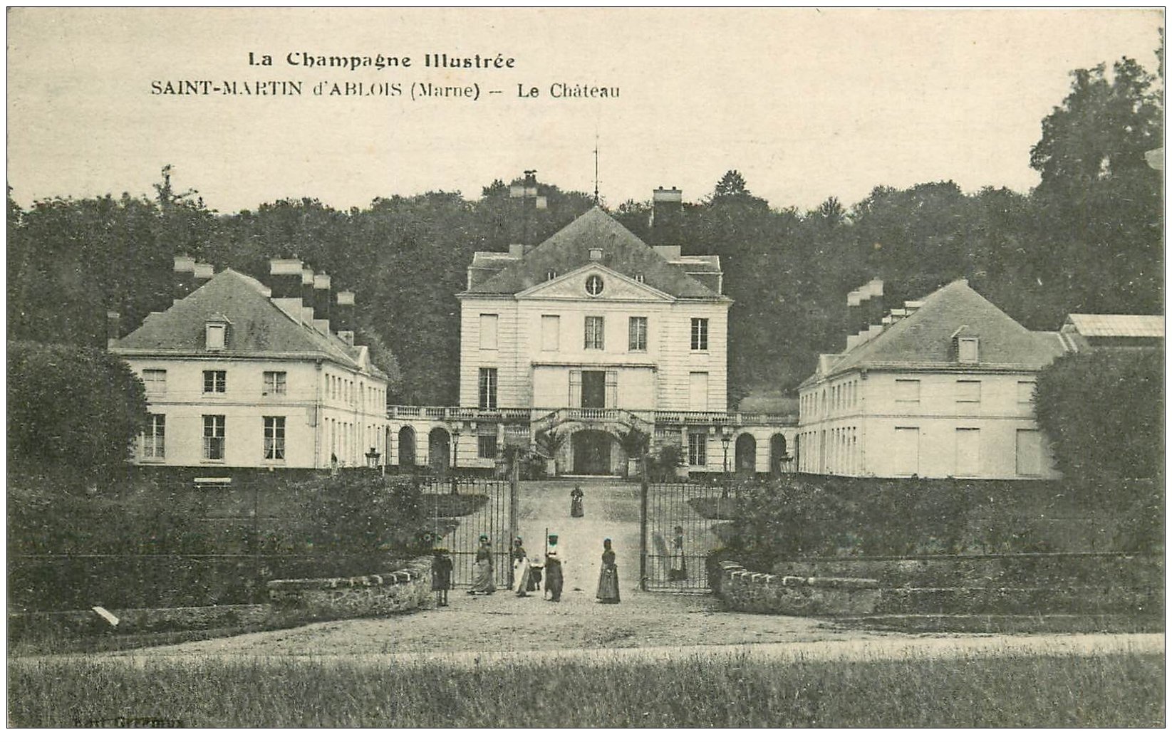 carte postale ancienne 51 SAINT-MARTIN-D'ABLOIS. Le Château 1919