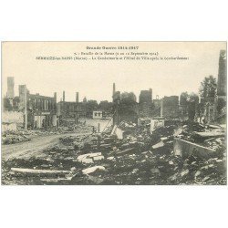 carte postale ancienne 51 SERMAIZE-LES-BAINS. Gendarmerie et Hôtel de Ville