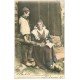 carte postale ancienne 09 Groupe Bethmalais 1904. Fileuse et Tricoteuse avec sabots