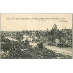 carte postale ancienne 51 SERMAIZE-LES-BAINS. Le Kronprinz incendia 900 maisons 1915