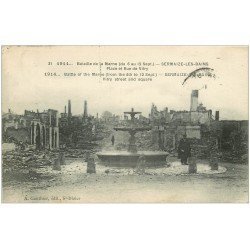 carte postale ancienne 51 SERMAIZE-LES-BAINS. Place et Rue de Vitry 1916