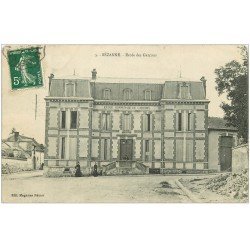 carte postale ancienne 51 SEZANNE. Ecole des Garçons 1908